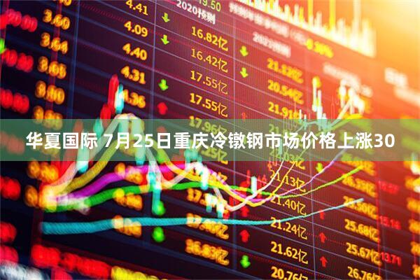 华夏国际 7月25日重庆冷镦钢市场价格上涨30